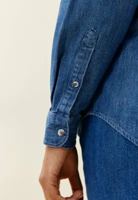 La chemise en jean - Bleu moyen — photo 5