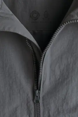 Veste coupe-vent déperlante en nylon - Gris — photo 5