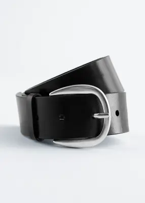 Ceinture en cuir - Noir — photo 1