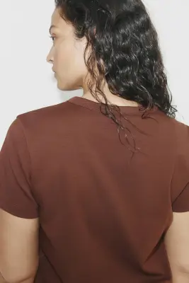 T-shirt en coton - Marron — photo 3