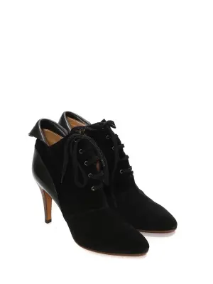 Bottines lace up KATHLEEN en cuir et suède noir NEUVES Prix boutique 595€ Taille 40,5 — photo 2