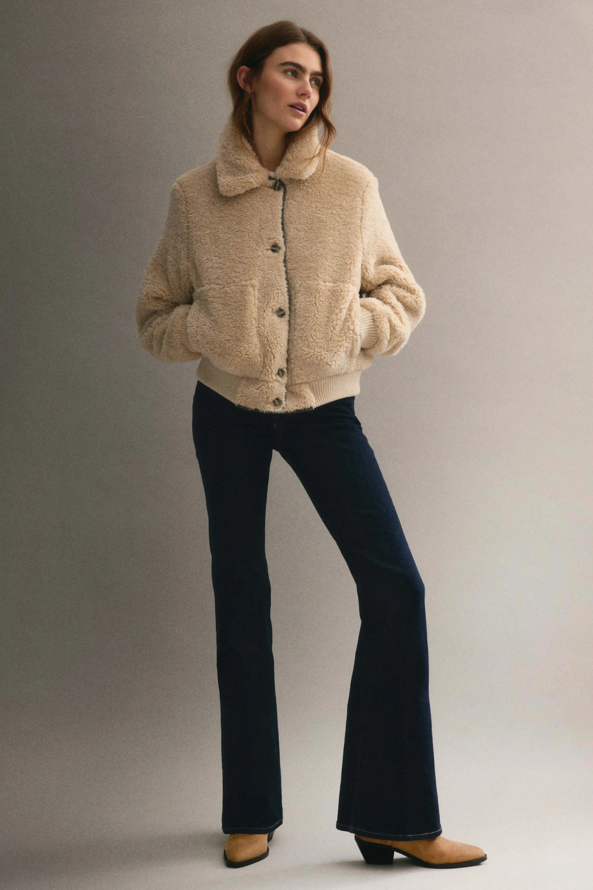 Veste en tissu Teddy bear - Beige