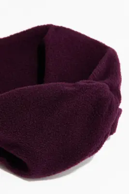 Bandeau de sport en tissu polaire - Prune lilas — photo 2