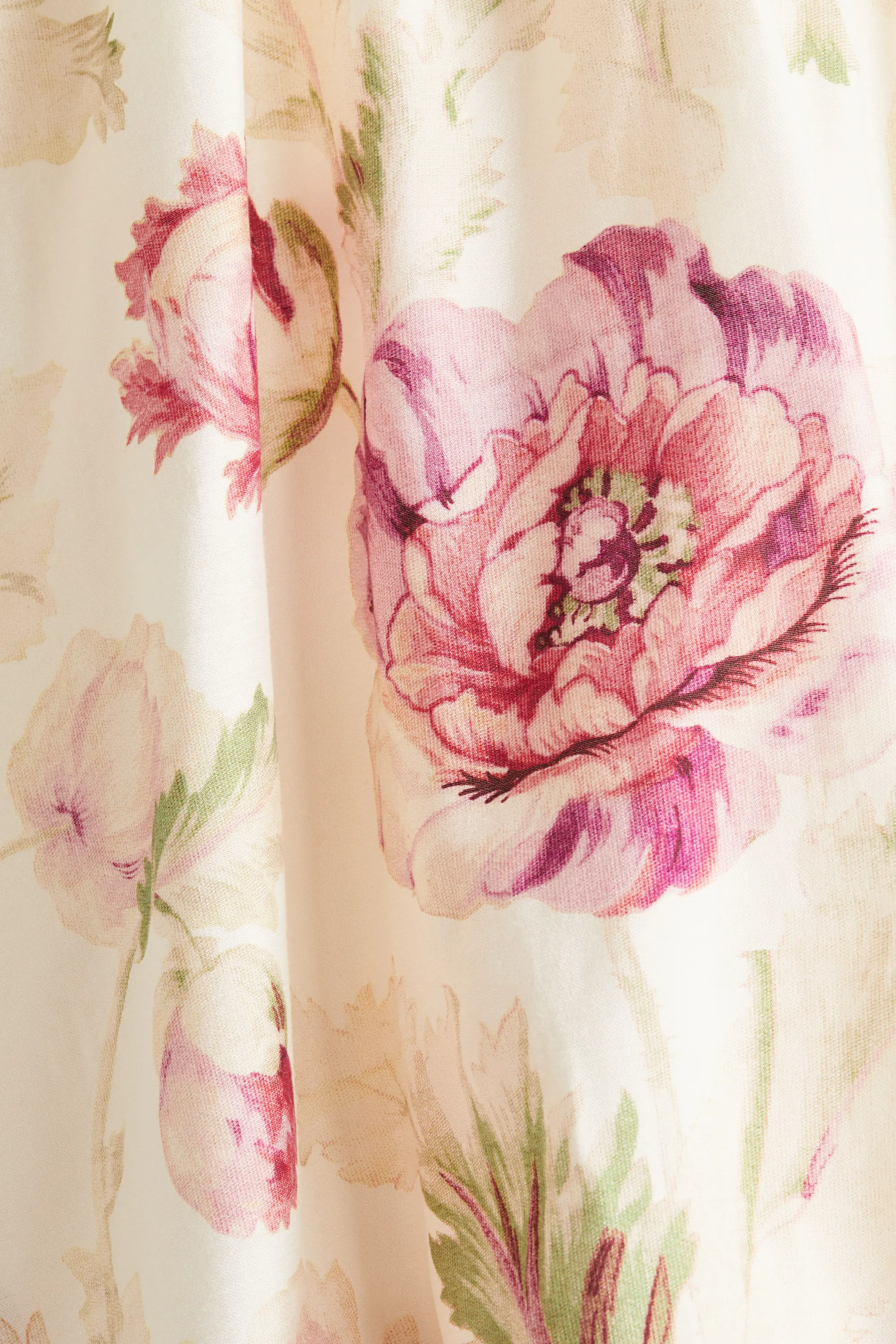 Robe avec jupe à effet boule - Crème/rose/fleuri