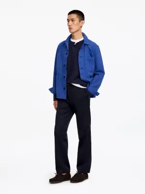 Chemise à col tunisien - Bleu foncé — photo 1