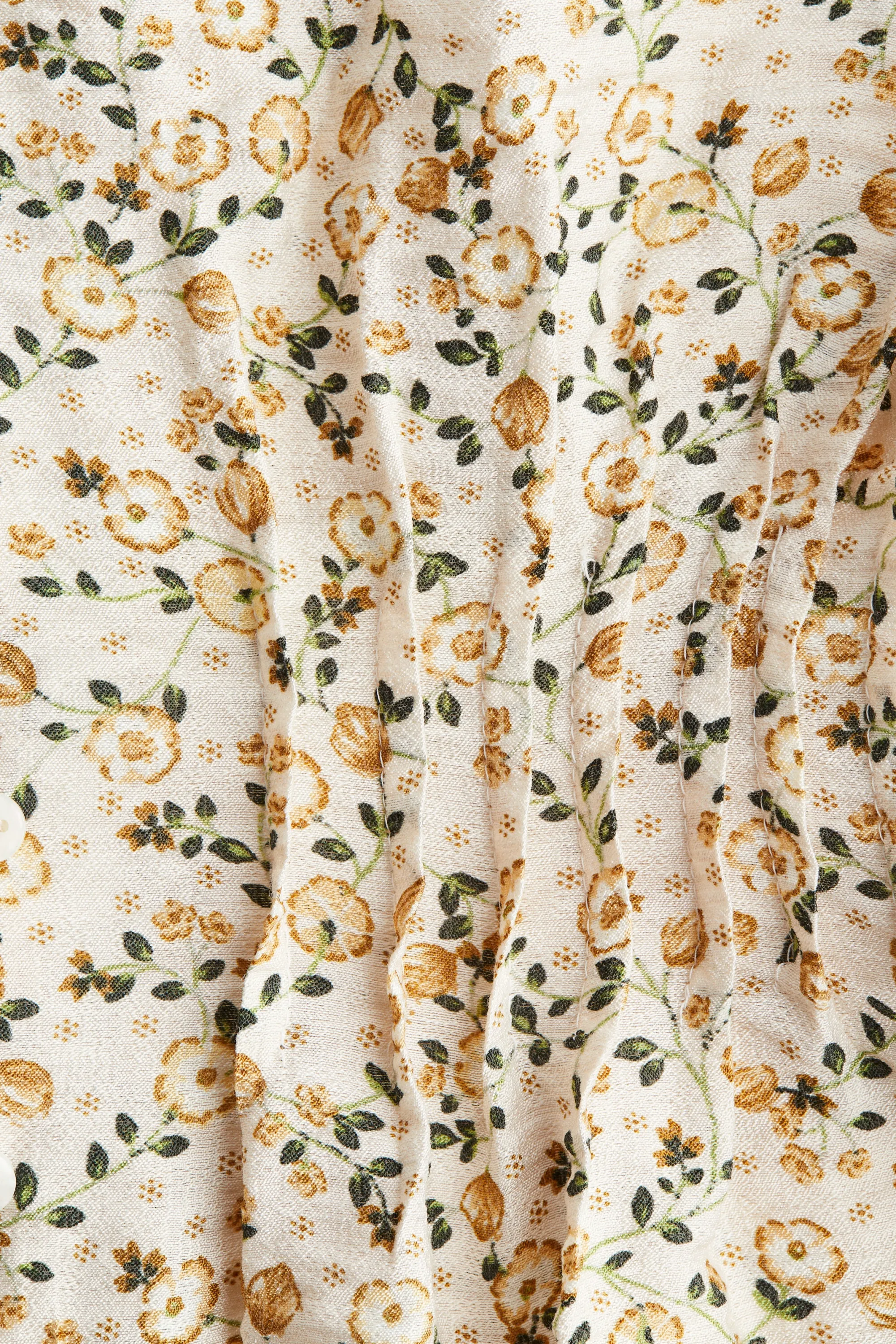 Blouse péplum - Beige clair/fleuri