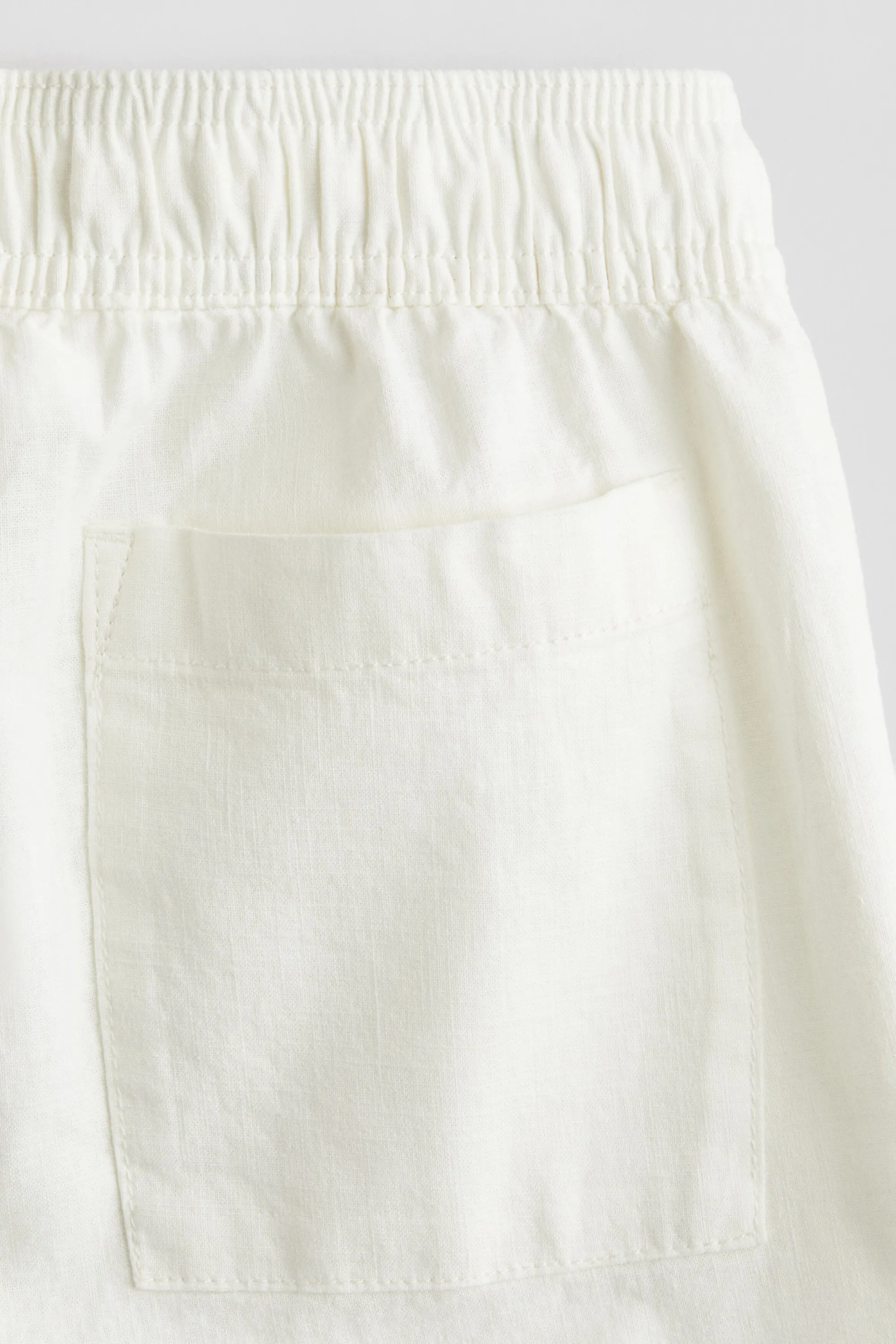 Short en lin mélangé - Blanc
