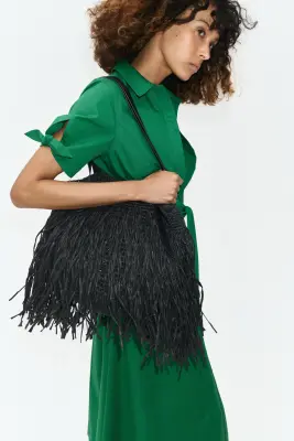 Robe chemise à manches courtes - Vert — photo 3