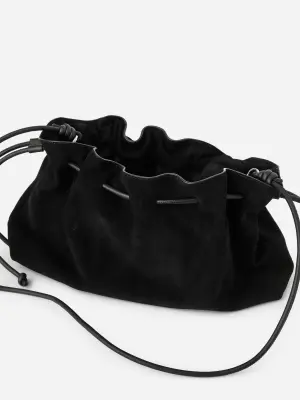 Pochette en cuir suédé - Noir — photo 4