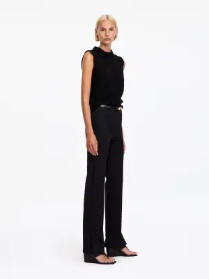 Gilet en mélange de laine et d'alpaga - Noir — photo 1