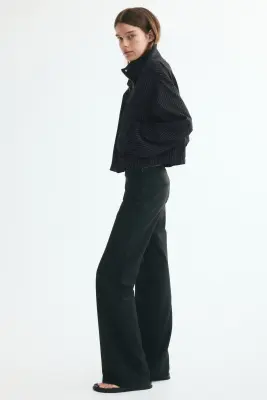 Veste en jersey avec col entonnoir - Noir/rayures tennis — photo 3