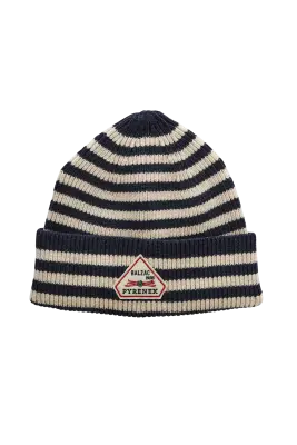 Bonnet Lou rayures marine et gris Balzac Paris x Pyrenex — photo 4