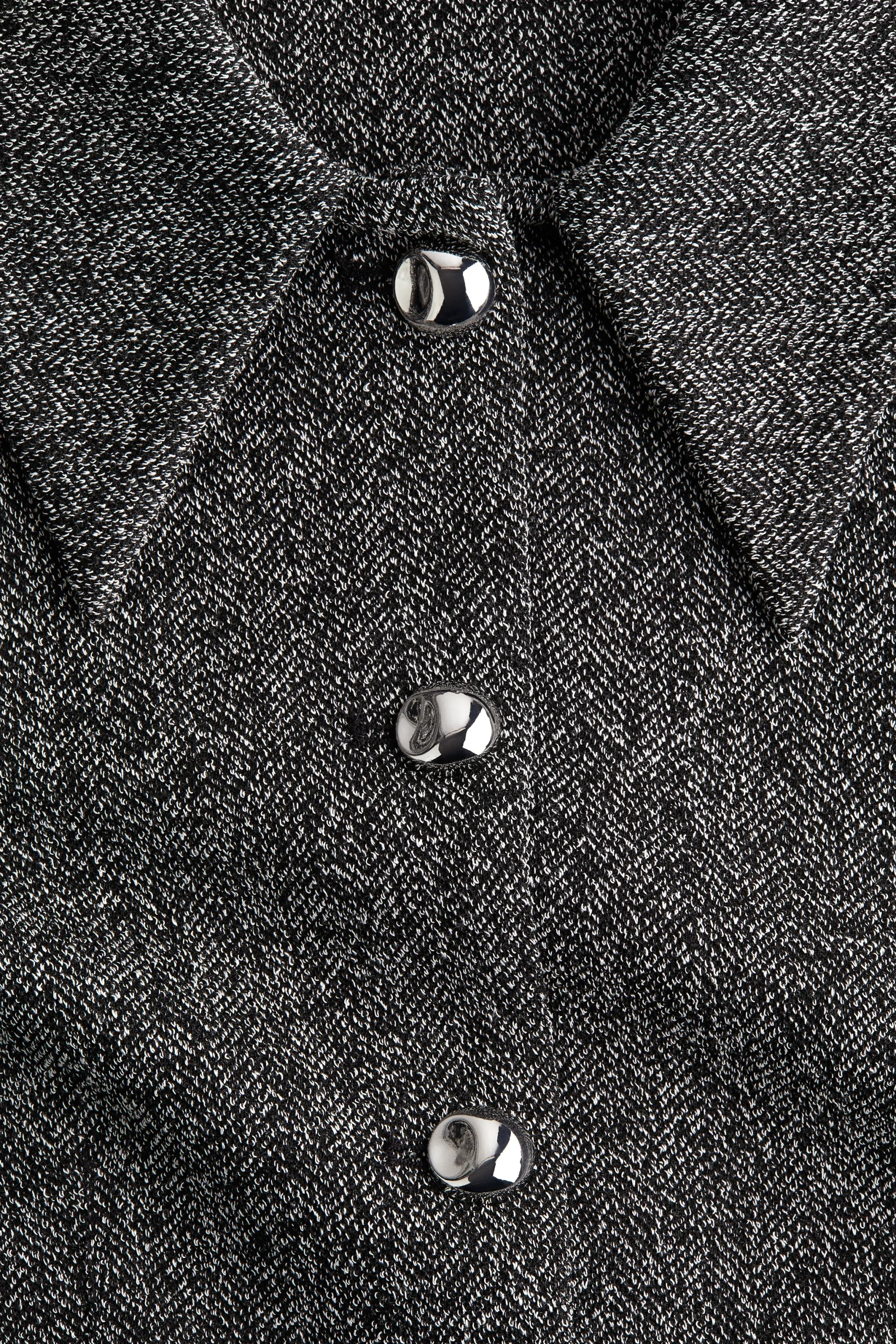 Veste avec col - Noir chiné