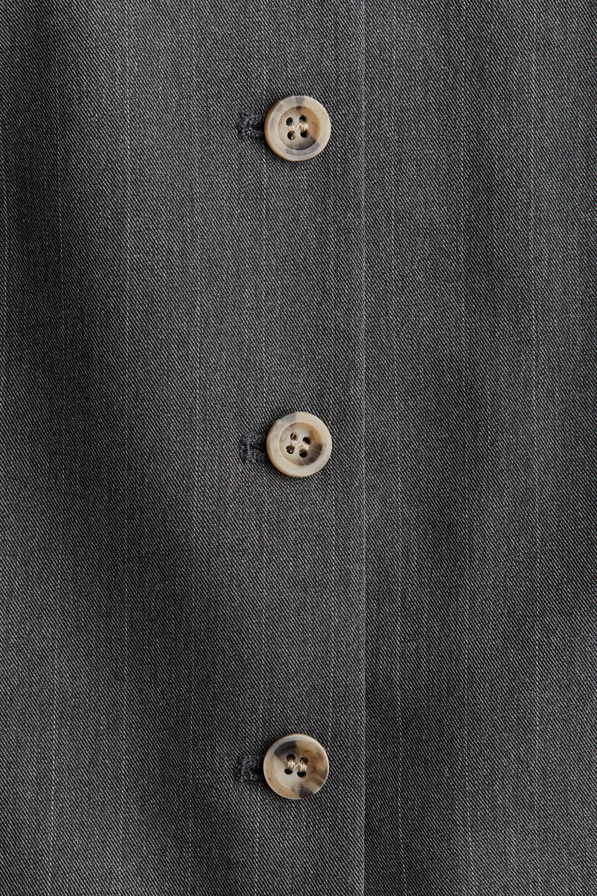 Long gilet sans manches - Gris foncé/rayures tennis