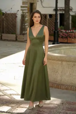 Calista Maxi Dress - Olive — photo 4