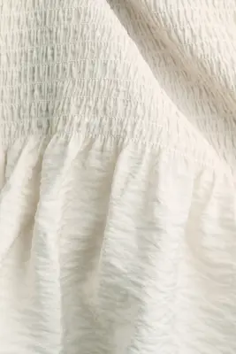 Robe volantée en crêpe - Beige clair — photo 4