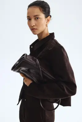 Embroidery-detail jacket - Marron foncé — photo 3