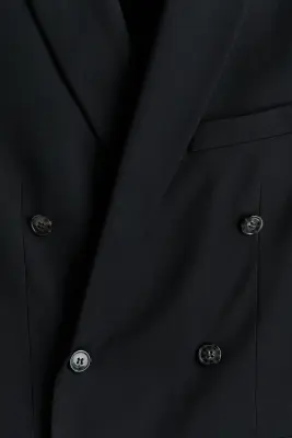 Veste Regular Fit à fermeture croisée - Noir — photo 3