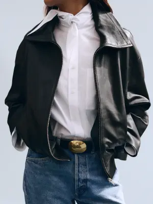 Ceinture en cuir - Noir — photo 2