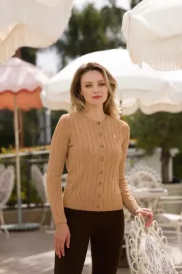 Vincent Wool Cardigan - Bordeaux — photo 4