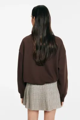 Sweat oversize - Marron foncé — photo 1