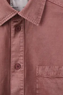 Chemise popover Loose Fit - Rose ancien foncé — photo 5