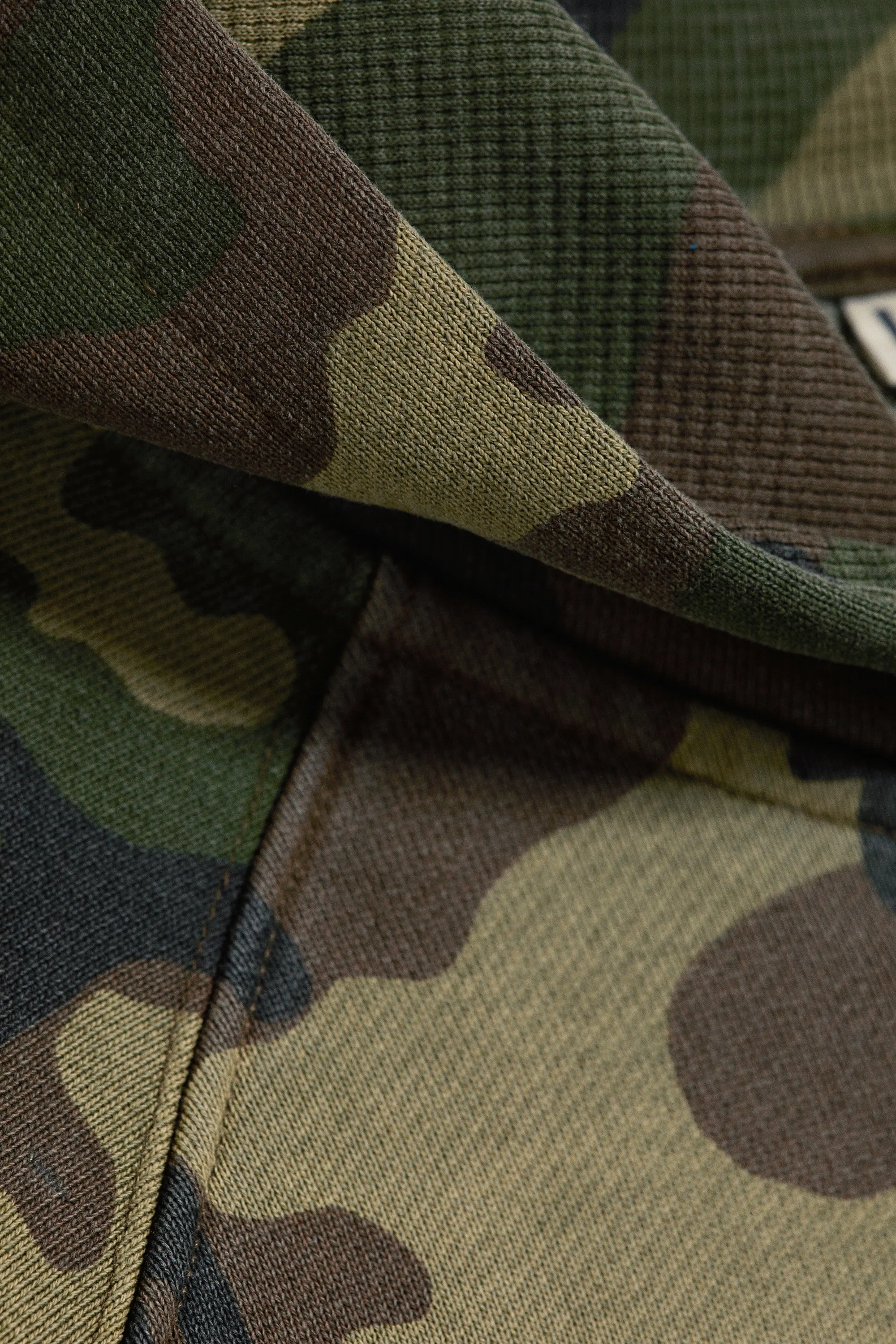 Sweat à capuche zippé à manches raglan, coupe décontractée - Vert kaki - Camouflage