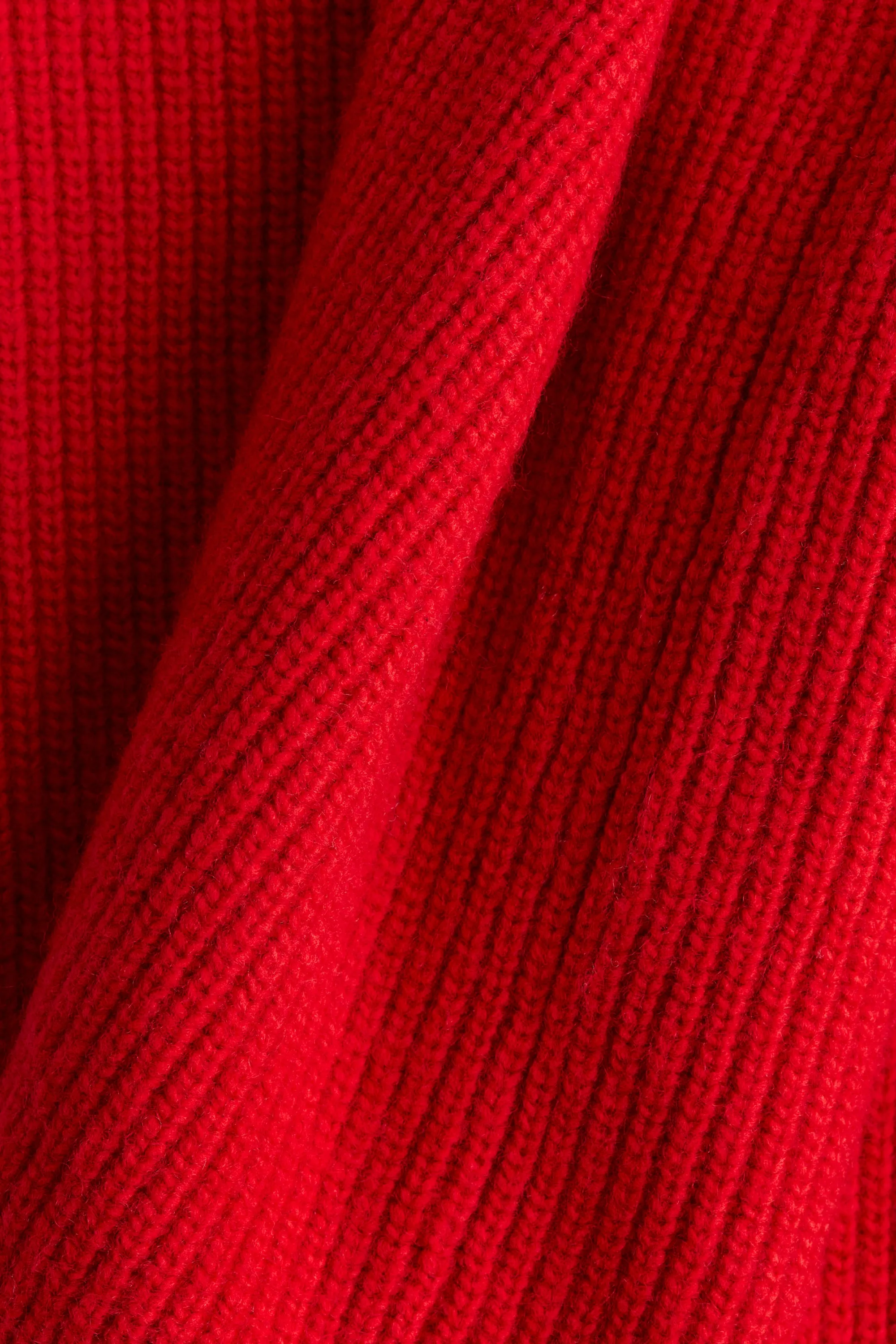 Rib-knit pencil skirt - Rouge