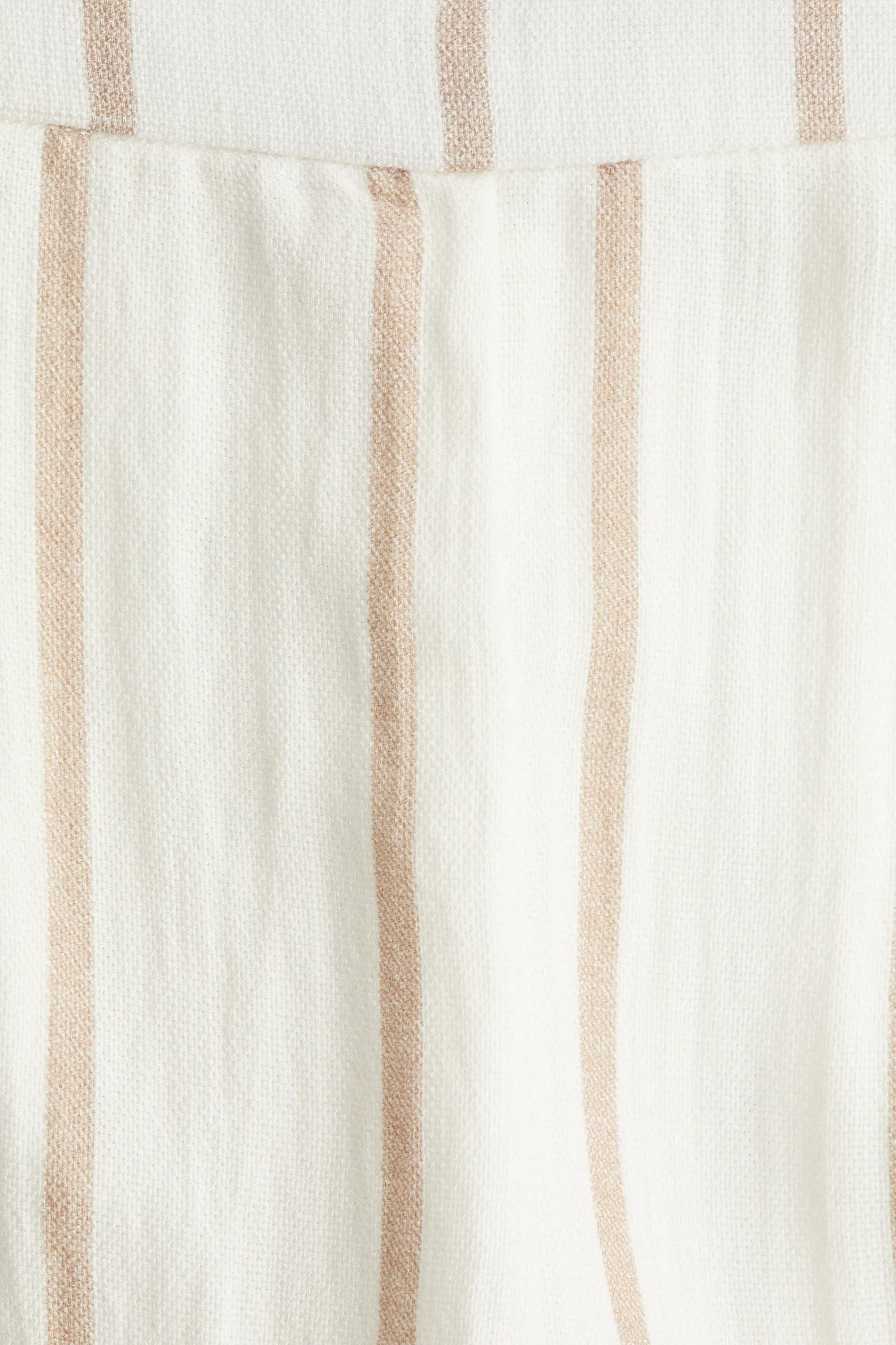 Pantalon large en twill - Blanc/rayures beiges