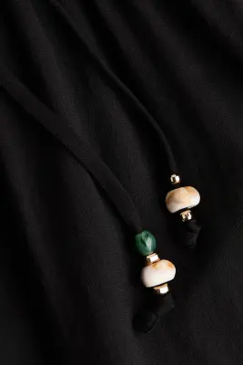 Robe caftan de plage - Noir — photo 4