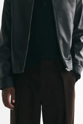 Pantalon chic Loose Fit - Marron foncé — photo 2