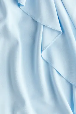 Robe volantée en jersey - Bleu clair — photo 5