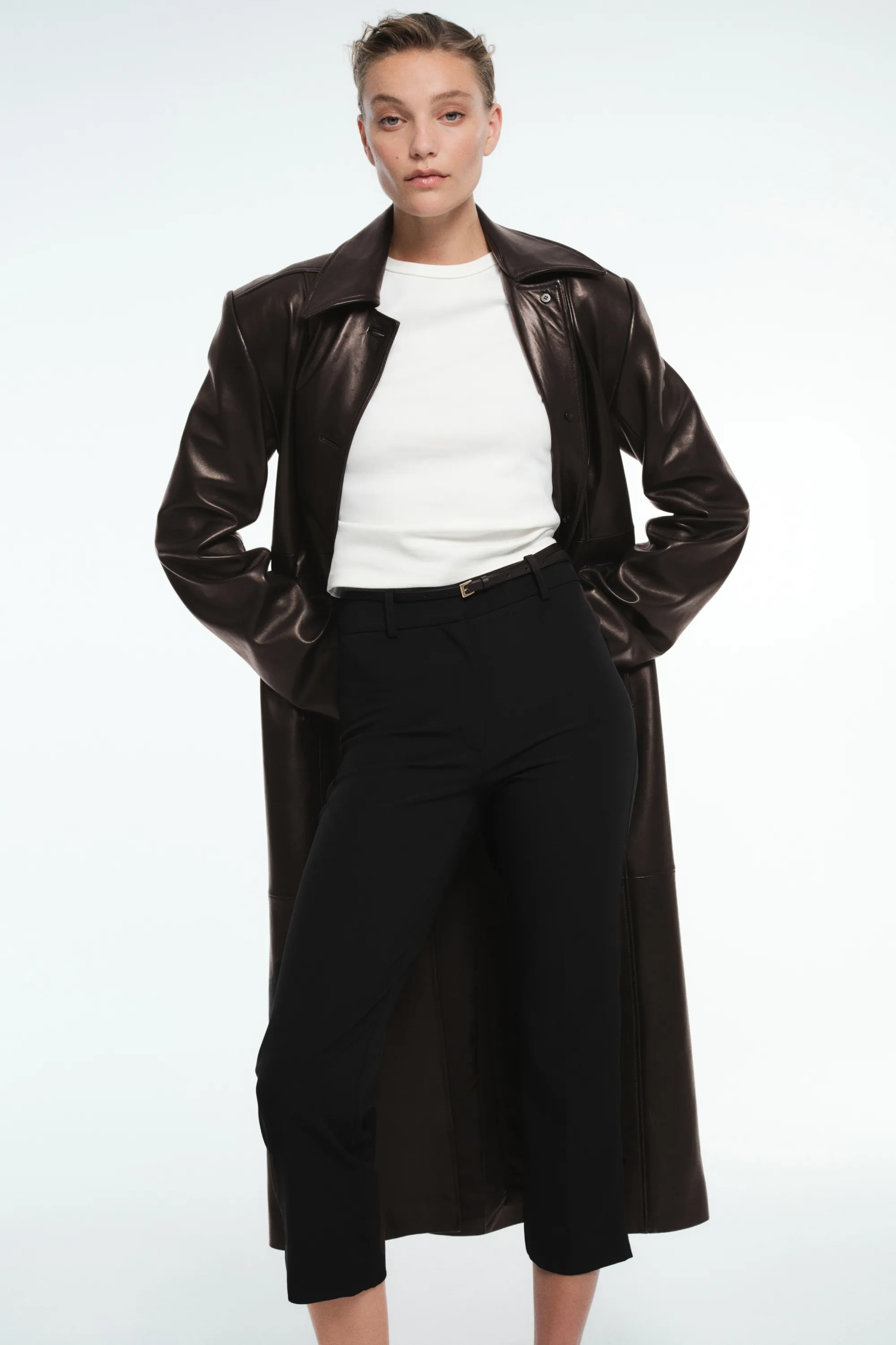 Pantalon Capri avec plis - Noir