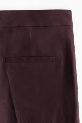 Pantalon chic en lin mélangé - Marron foncé — photo 3