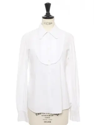 Chemise manches longues en coton blanc avec plastron Prix boutique 1250€ Taille 34 — photo 1