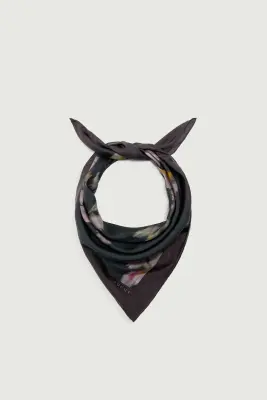 FOULARD CAPUCINE ANTHRACITE/VIOLET — photo 2