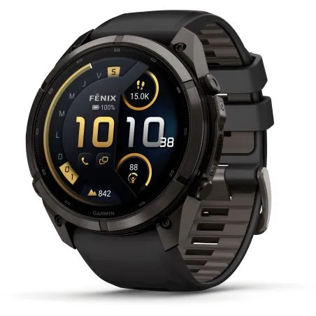 Garmin Fenix 9 Pro InReach amoled 51mm Sapphire Titane Carbon Gray DLC bracelet noir/gris galet 010-04337-11