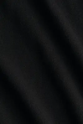 Robe asymétrique en laine mérinos - Noir — photo 3