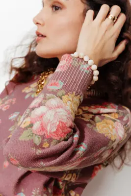 Pull à fleurs Femme — photo 5