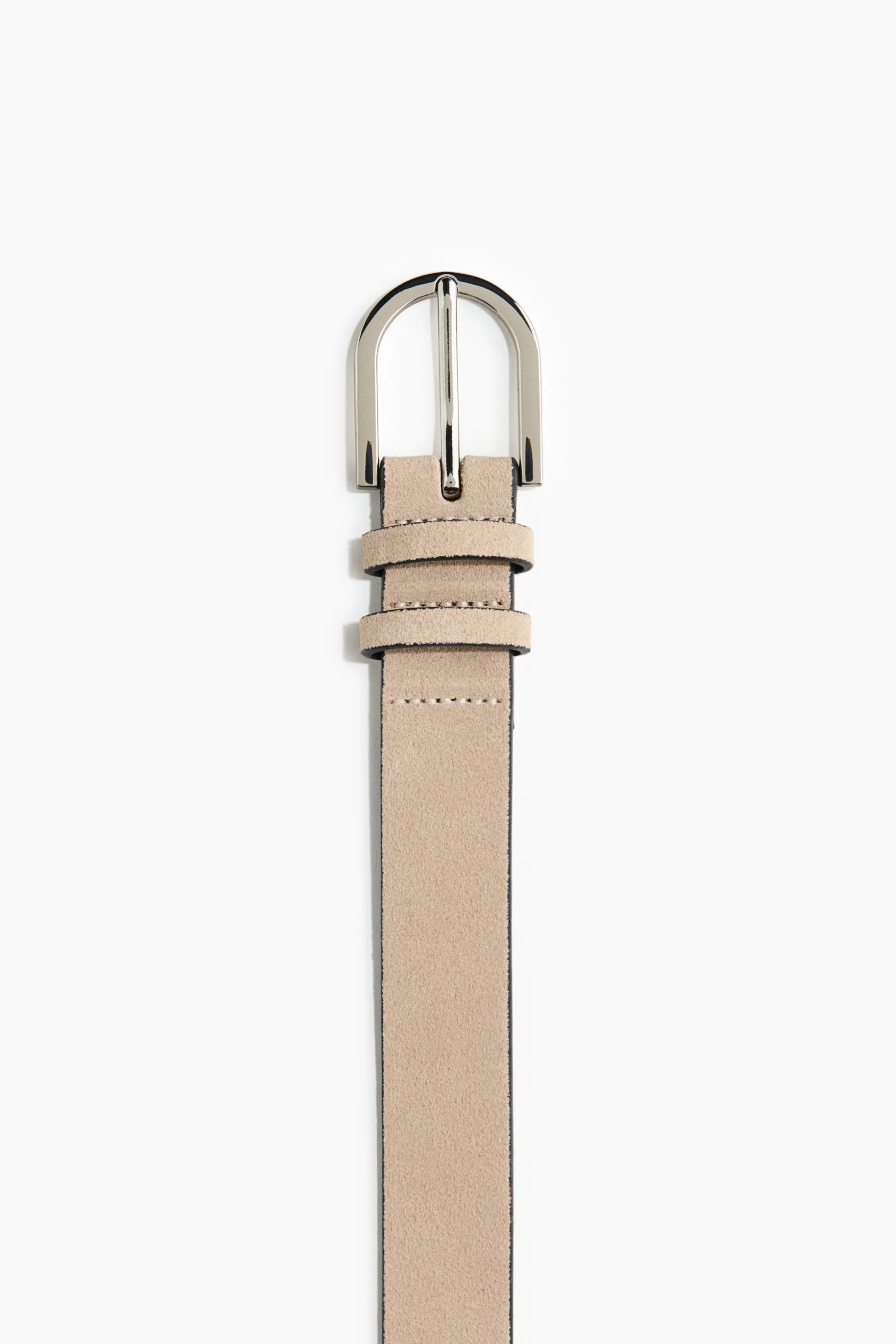 Ceinture en cuir velours - Beige