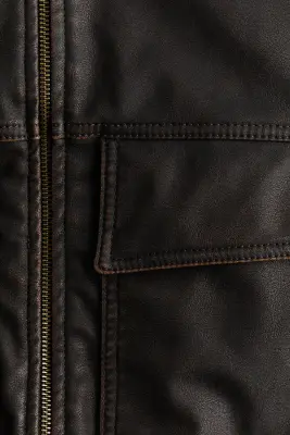 Veste en tissu enduit - Marron foncé — photo 4
