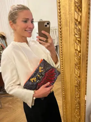 Pochette clutch fluo à paillettes et bijoux NEUVE Px boutique 525€ — photo 2