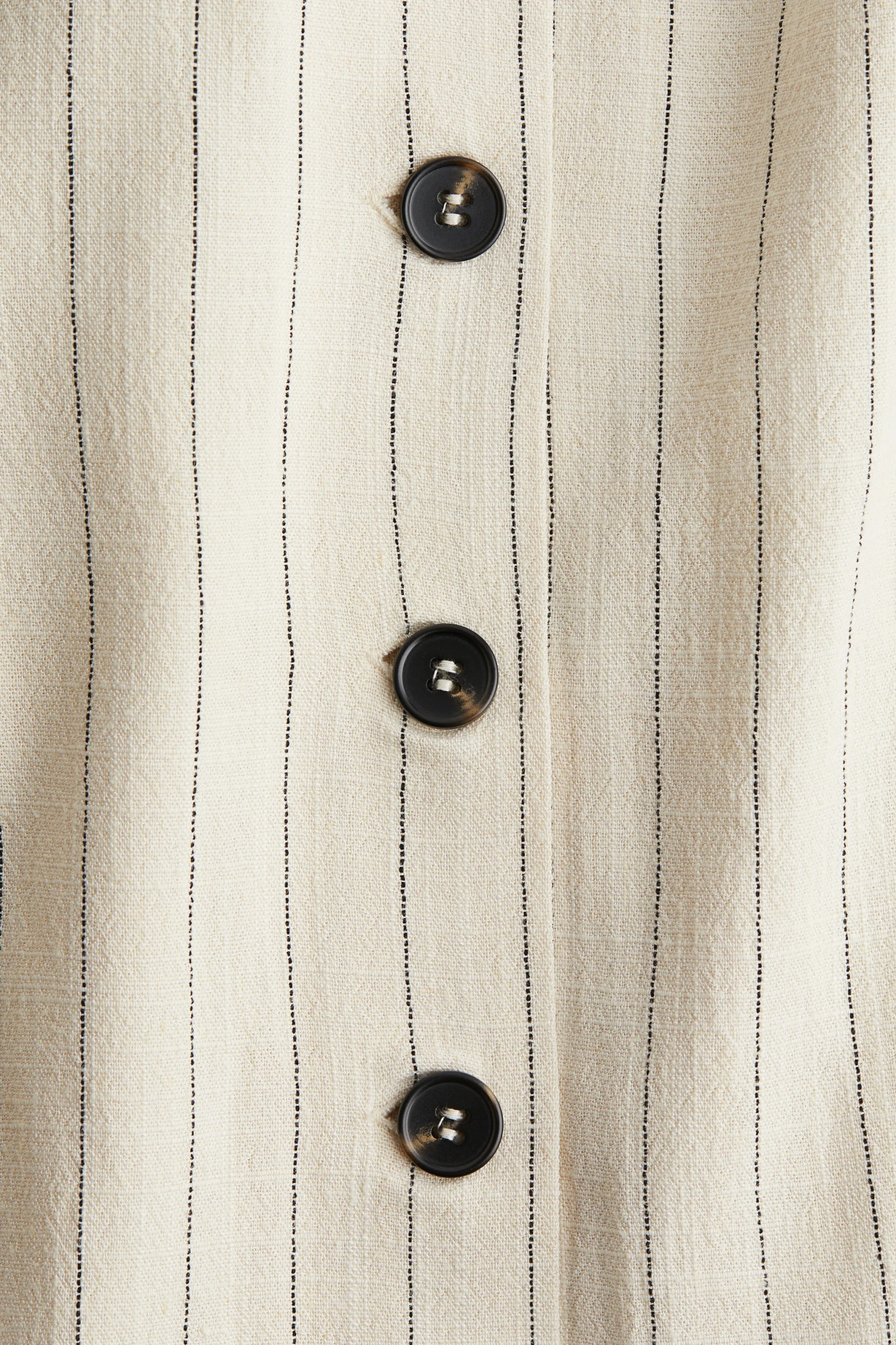 Robe sans manches en lin mélangé - Beige clair/rayures tennis