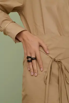 BAGUE ZEA MARRON FONCÉ — photo 3