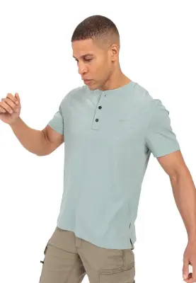 CAMEL ACTIVE TEE SHIRT BOUTON Vert amande — photo 5