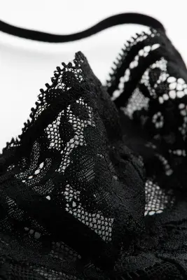 Body string en dentelle - Noir — photo 5