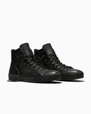 chaussure converse cons ctas hi pro leather – Black/Yellow/Total Eclipse — photo 3