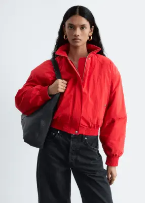 Veste style bomber d’inspiration années 80 - Rouge — photo 2