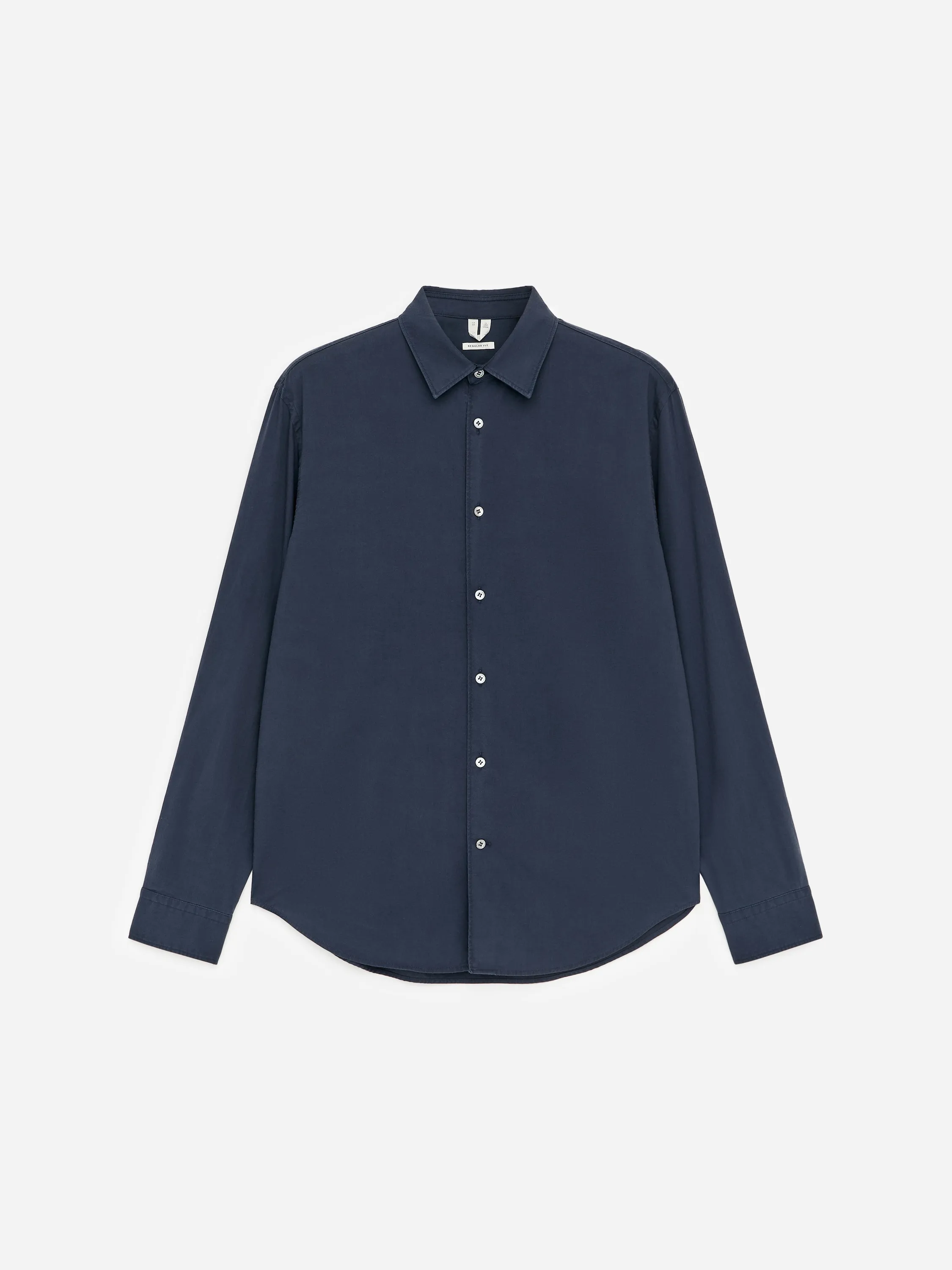 Chemise classique en coton et lyocell - Bleu foncé
