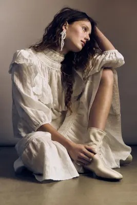 Jupe maxi avec dentelle - Blanc — photo 2